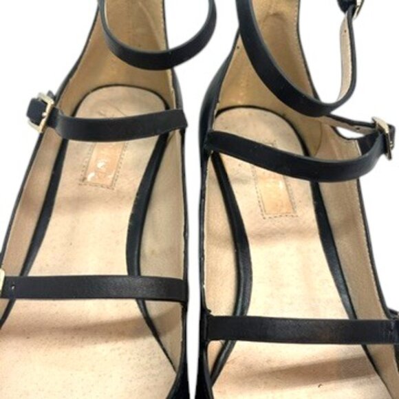 TOPSHOP JOLENE BLACK LEATHER STRAP MARY JANE BLOCK HEEL POINTED TOE 6.5 - Picture 9 of 15